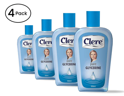 CLERE 100% Pure Glycerin Liquid for Versatile Body Skin Care, Glycerine for Face Moisturizes Dry Skin & Softens, Glycerol Reduces Stretch Marks