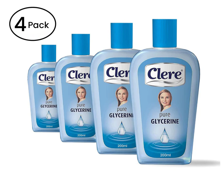 CLERE 100% Pure Glycerin Liquid for Versatile Body Skin Care, Glycerine for Face Moisturizes Dry Skin & Softens, Glycerol Reduces Stretch Marks
