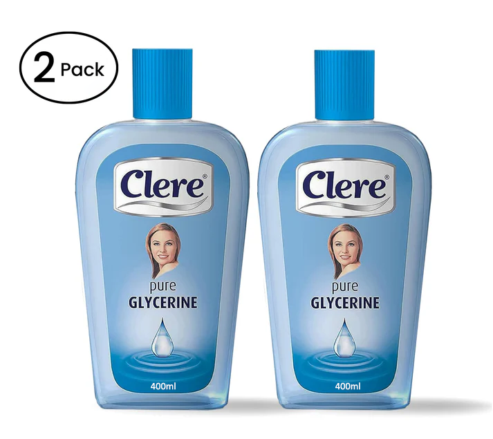 CLERE 100% Pure Glycerin Liquid for Versatile Body Skin Care, Glycerine for Face Moisturizes Dry Skin & Softens, Glycerol Reduces Stretch Marks